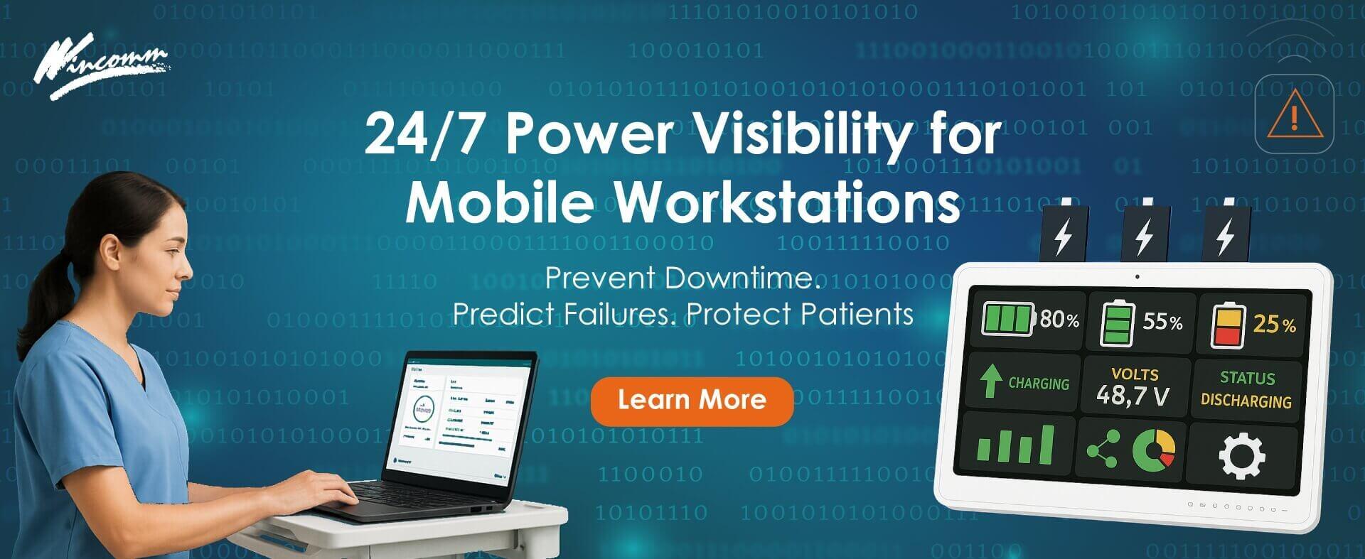 Wincomm WS-BMMS System — NetMon + NetCharge: Providing 24/7 Battery Monitoring for Mobile Medical Workstations
